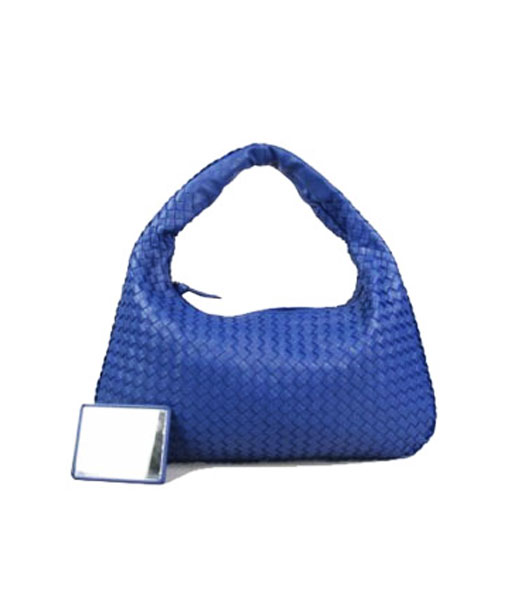 Bottega Veneta Nappa Agnello tessuto Hobo Bag Blue Sapphire